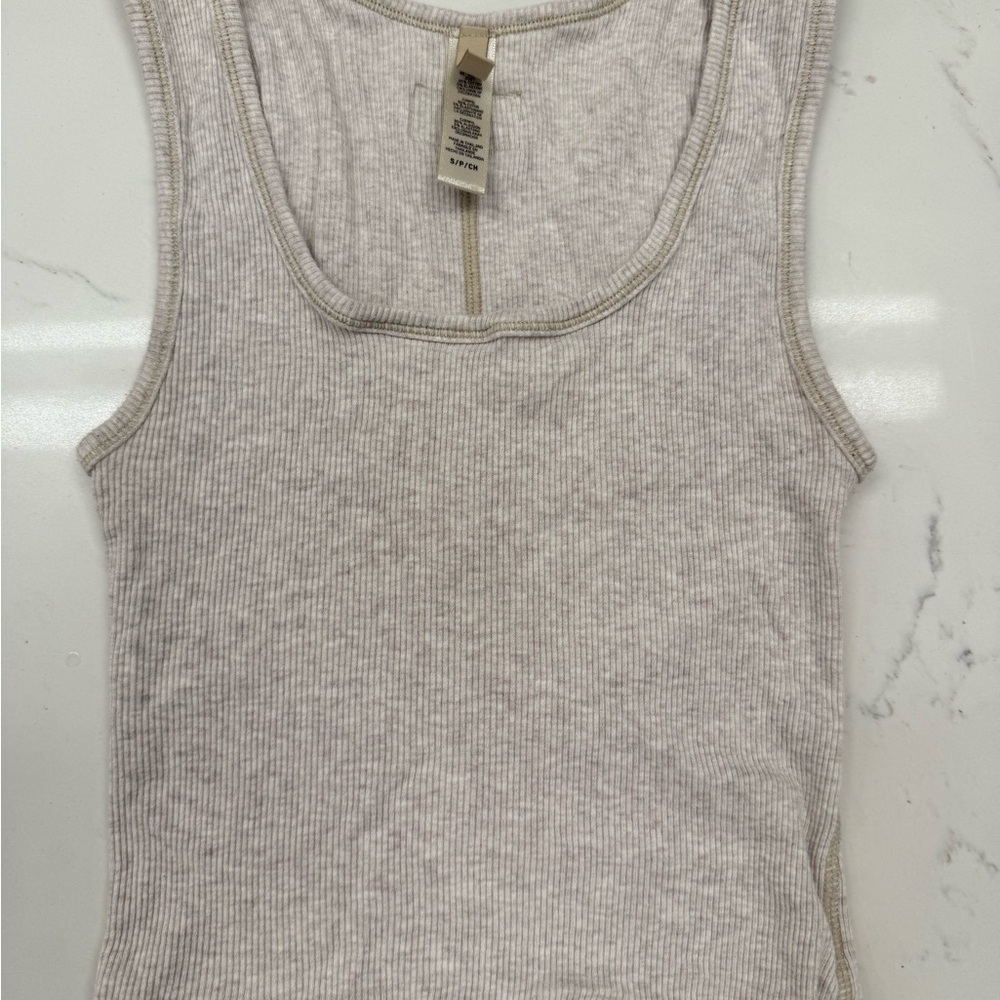 SKIMS Ribbed Tank Top - Oatmeal